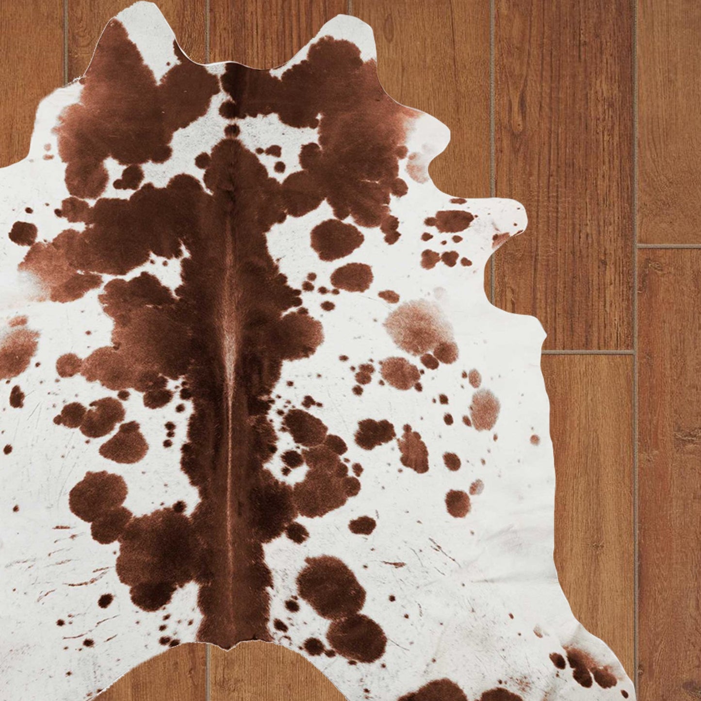 72inches x 84inches Brown White Cowhide - Rug
