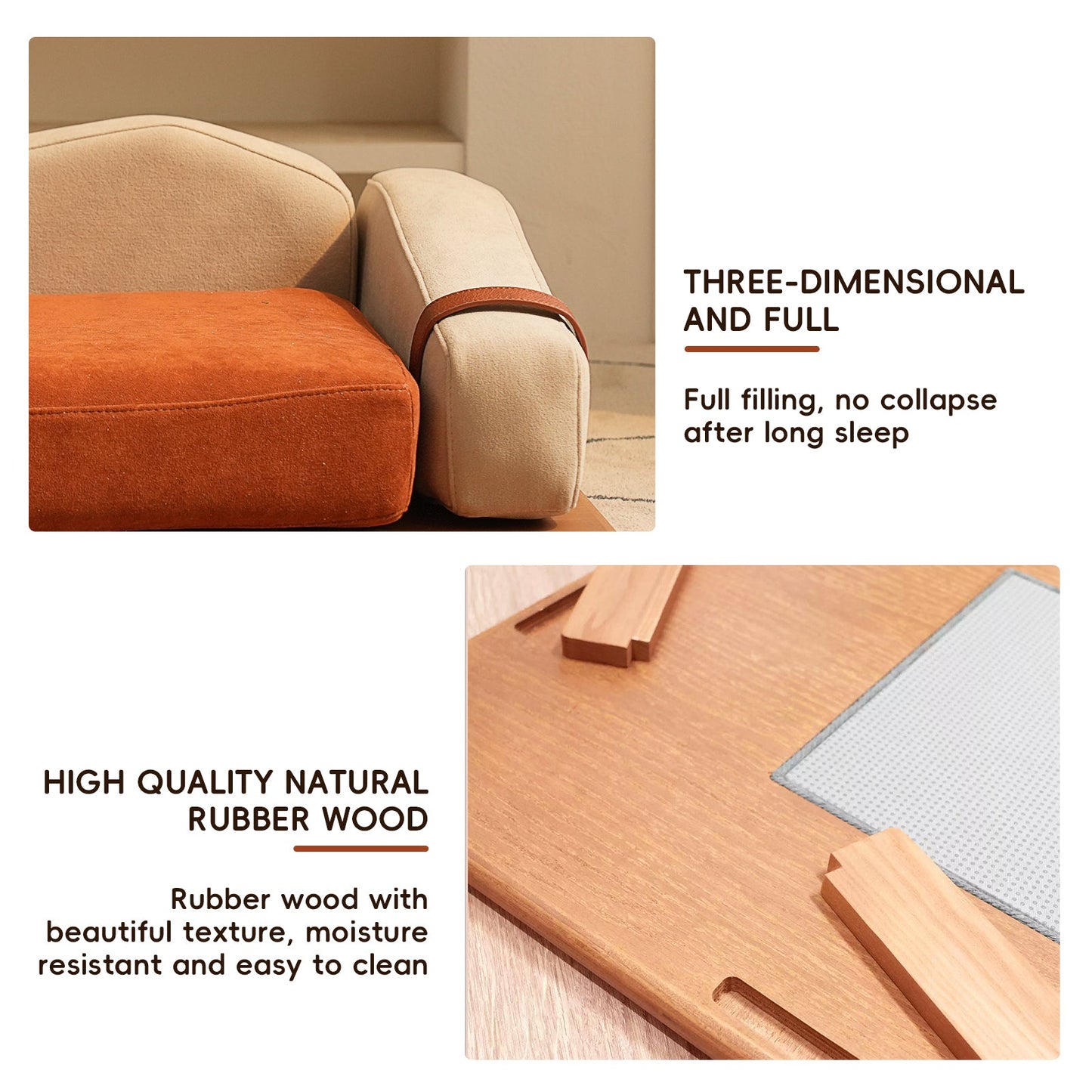 Wooden Pet Bed for Cats & Dogs – Oak Veneer Modern Furniture-Grade