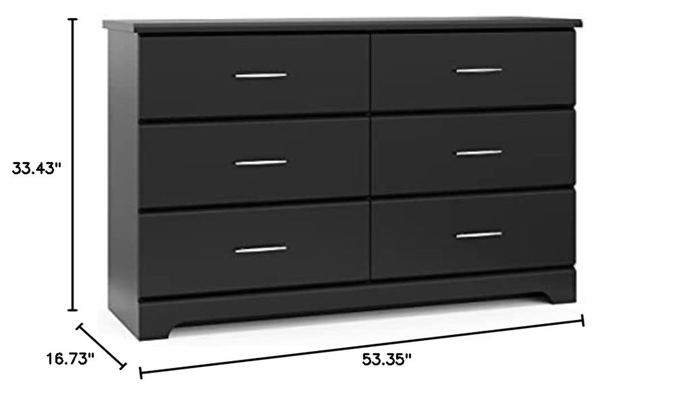 Storkcraft Brookside 6 Drawer Dresser For Nursery Furniture