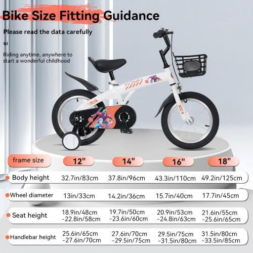 MiniRider™ 16 – 16-Inch Sport Bike for Kids (White, with Training