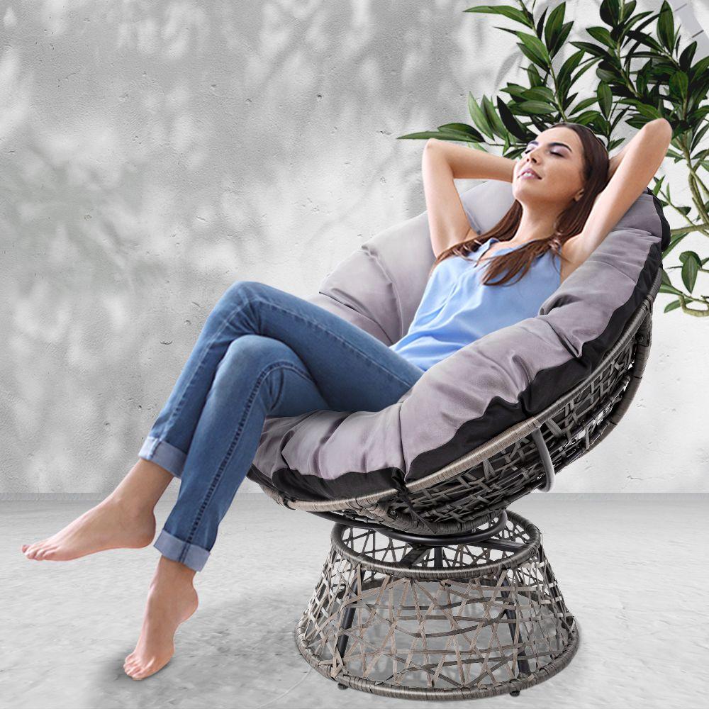 Gardeon Outdoor Chairs Outdoor Furniture Papasan Chair Wicker Patio