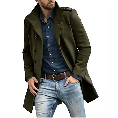 European Style Woolen Men's Coat Autumn And Winter New Thickened