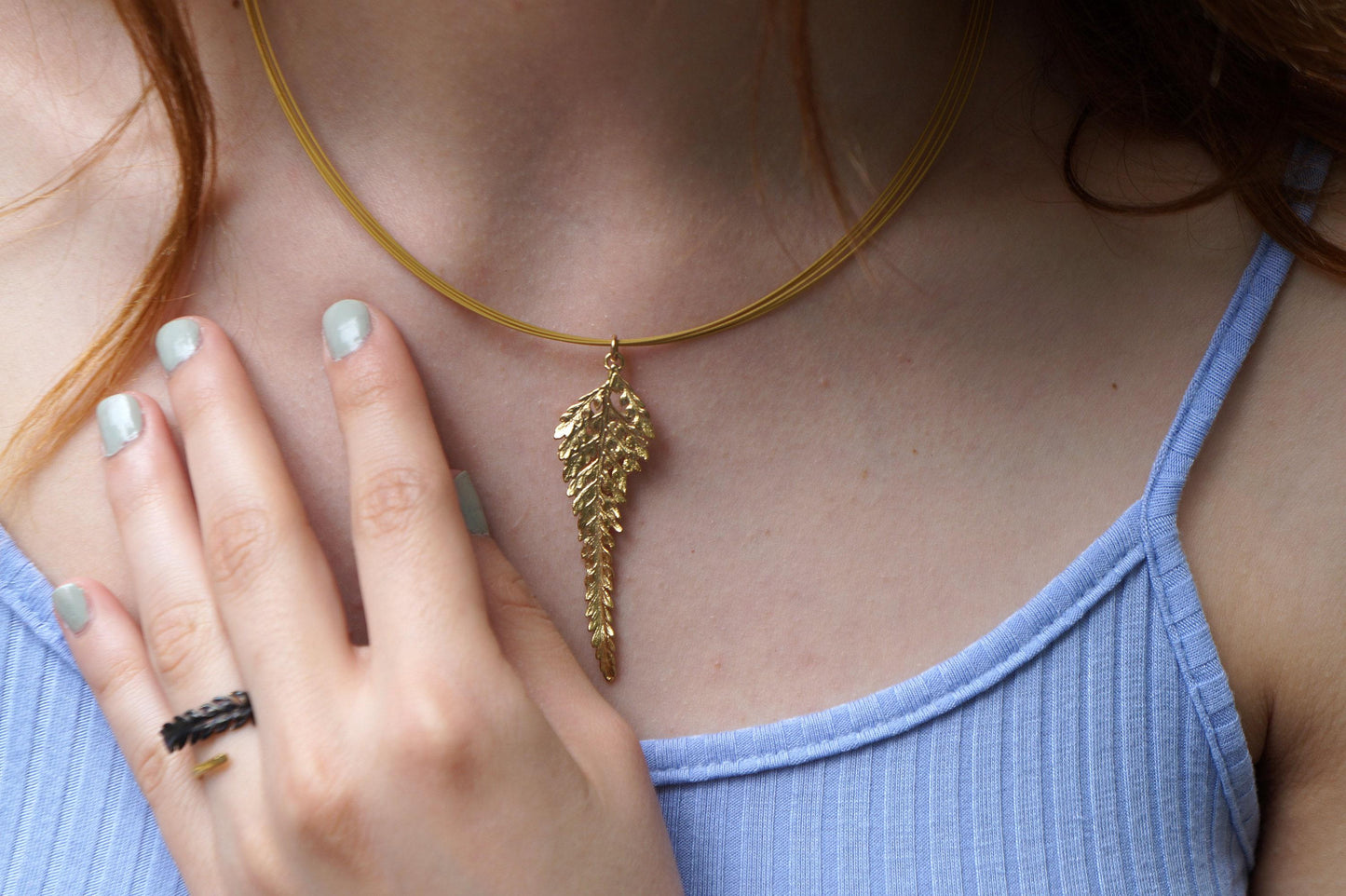 Fern Leaf Necklace: Electroformed Sterling Silver Nature Jewelry