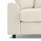 [VIDEO]141.5*64'' Corduroy Sectional Sofa with Bluetooth Speakers,