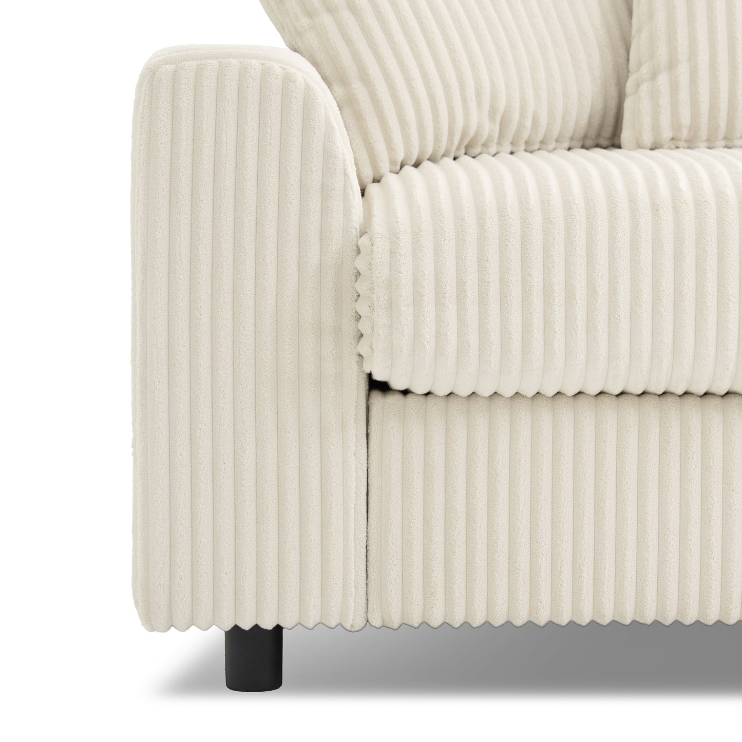 [VIDEO]141.5*64'' Corduroy Sectional Sofa with Bluetooth Speakers,