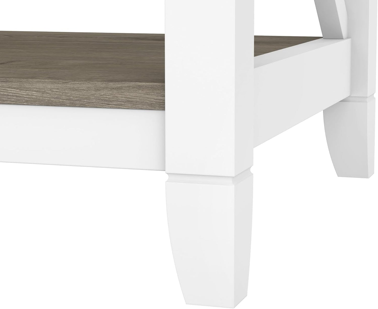 Bush Furniture Key West 66 Inch Bookcase Shiplap Gray White