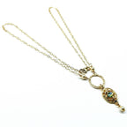 14 K Gold-Filled Hammered Open Circle Filigree Necklace