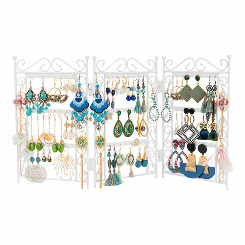 Necklace And Earring Jewelry Stand Display Rack 3 Doors