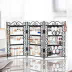 Necklace And Earring Jewelry Stand Display Rack 3 Doors