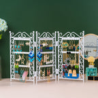 Necklace And Earring Jewelry Stand Display Rack 3 Doors