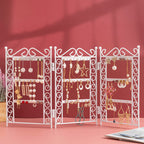 Necklace And Earring Jewelry Stand Display Rack 3 Doors
