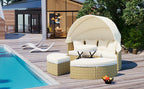 Patio Furniture Round Outdoor Sectional Sofa Set Rattan Daybed