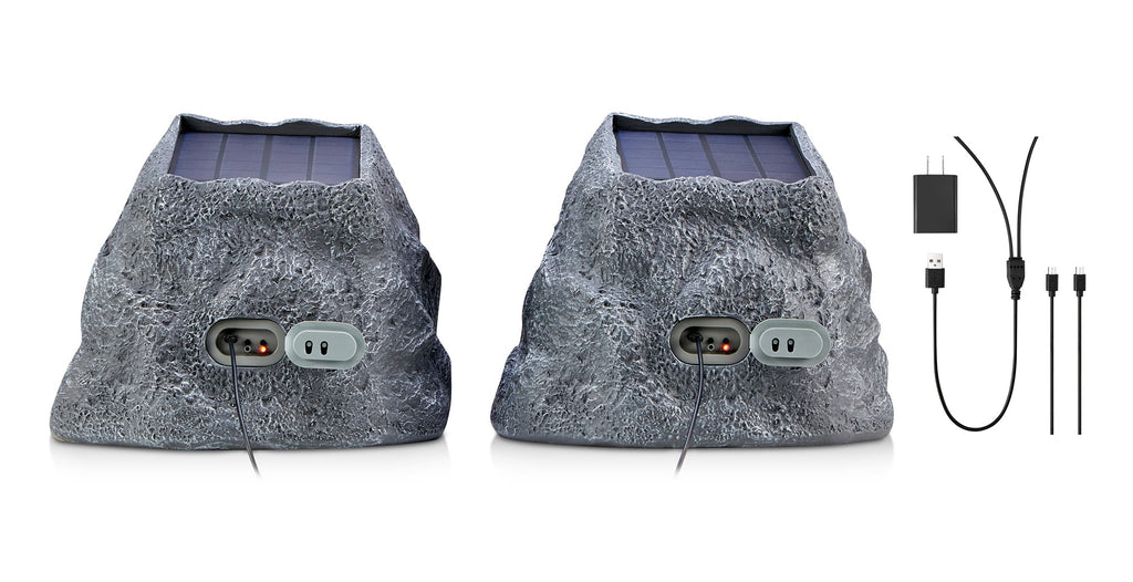 SoundPro 1-Pair Bluetooth Multi-Link Solar Rechargeable Wireless Rock