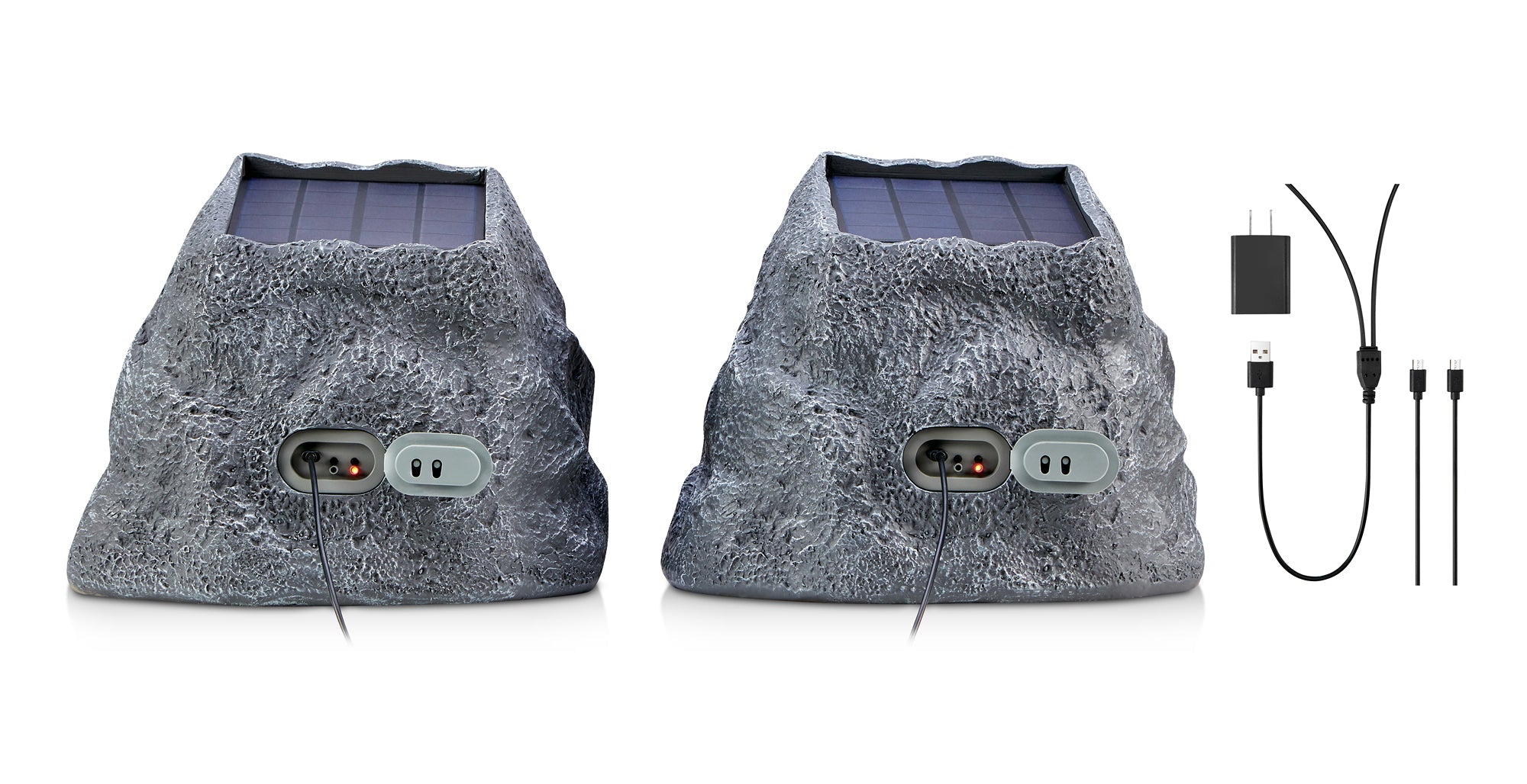 SoundPro 1-Pair Bluetooth Multi-Link Solar Rechargeable Wireless Rock