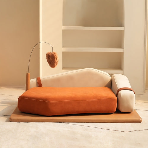 Wooden Pet Bed for Cats & Dogs – Oak Veneer Modern Furniture-Grade