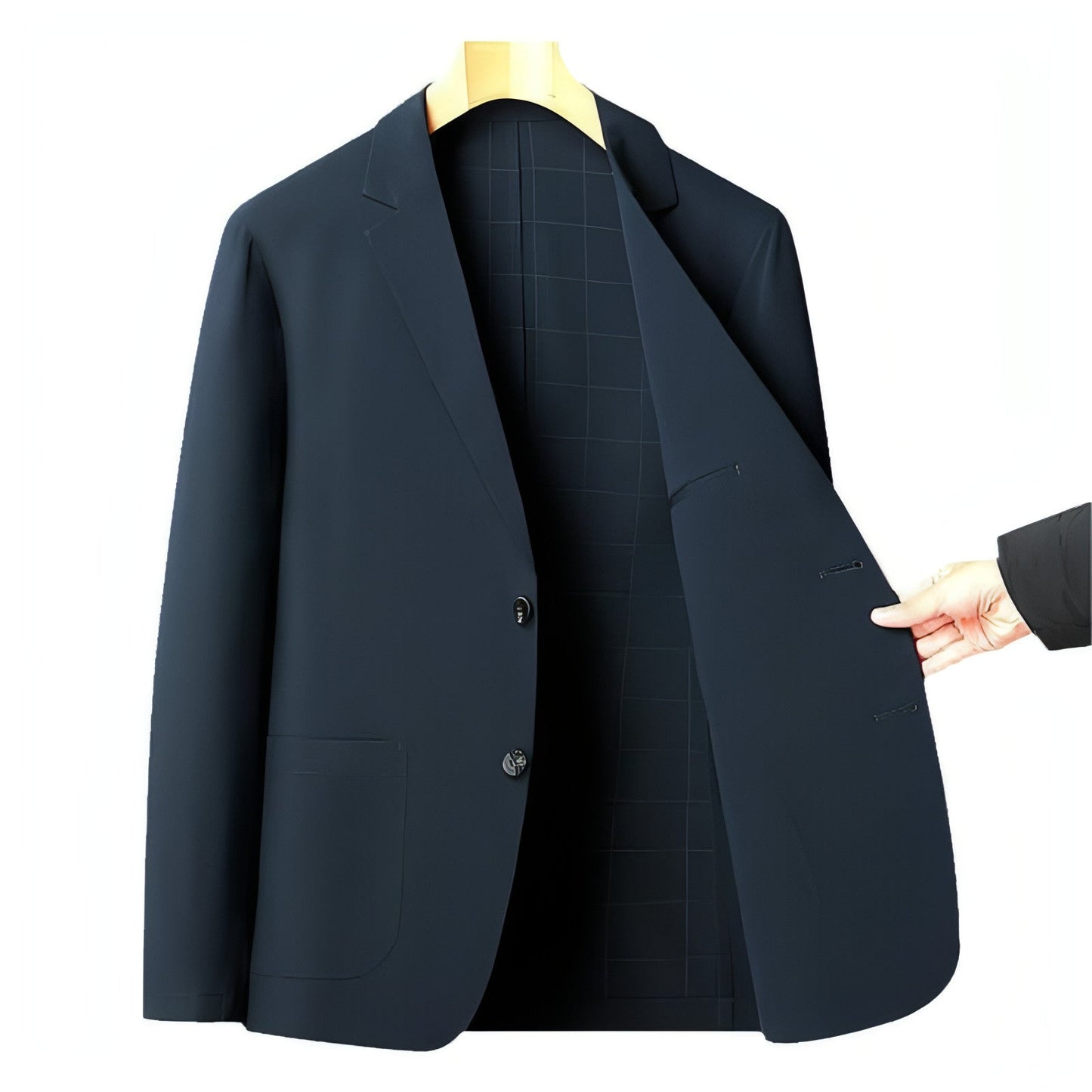 Men's Summer Thin Suit Men's Casual Fashion Business Light Ice Silk