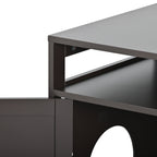Hidden Cat Litter Box Furniture with Storage Bench , Wooden Pet House