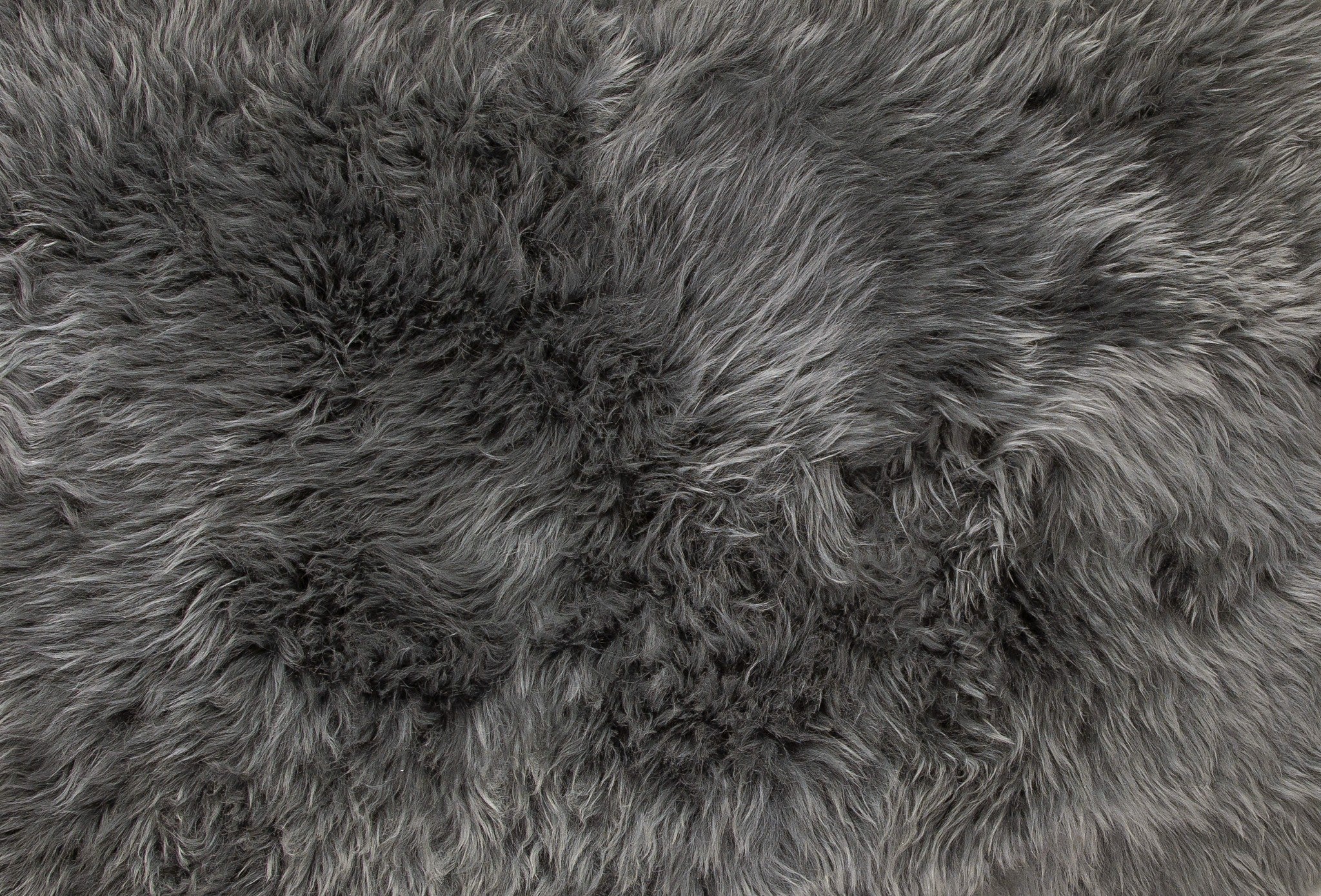 24inches x 72inches x 2inches Gray Double Sheepskin - Area Rug
