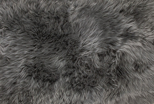 24inches x 72inches x 2inches Gray Double Sheepskin - Area Rug
