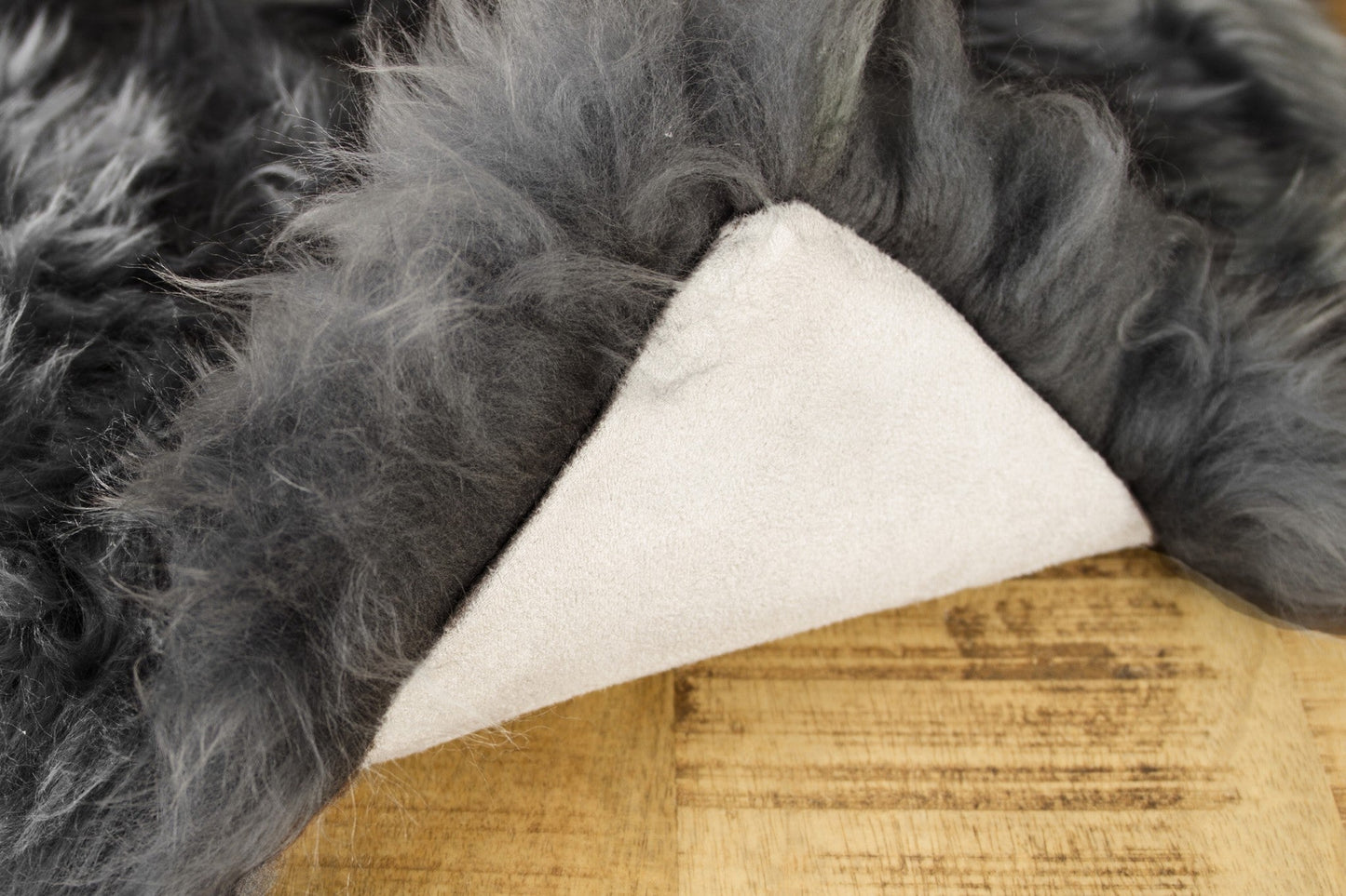24inches x 72inches x 2inches Gray Double Sheepskin - Area Rug