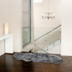 24inches x 72inches x 2inches Gray Double Sheepskin - Area Rug