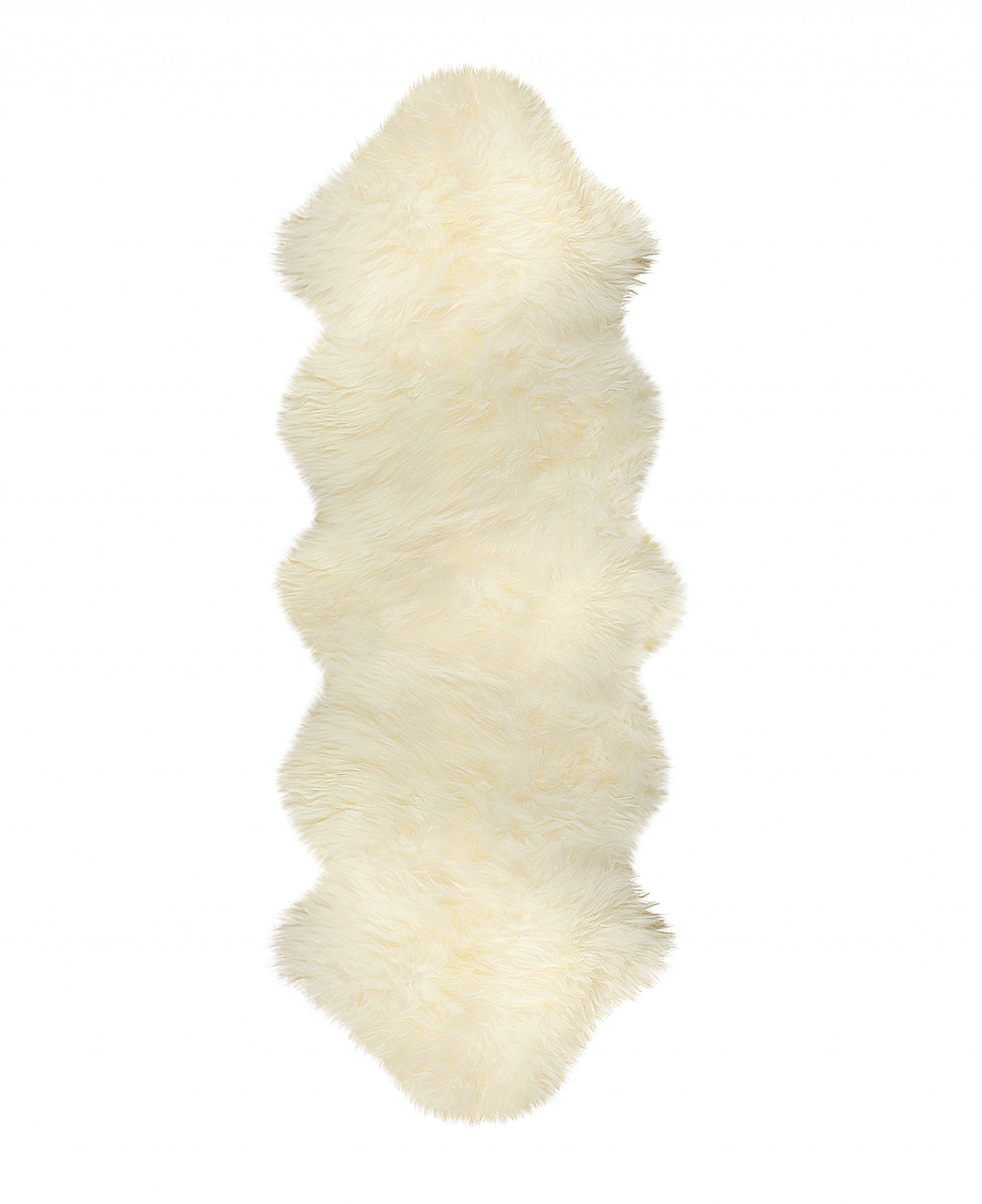 24inches x 72inches x 2inches Natural Double Sheepskin - Area Rug