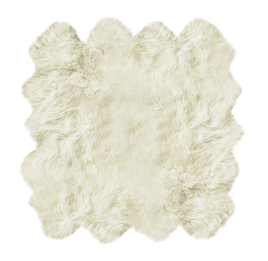 6inches x 8inches Natural New Zealand Sheepskin Area Rug