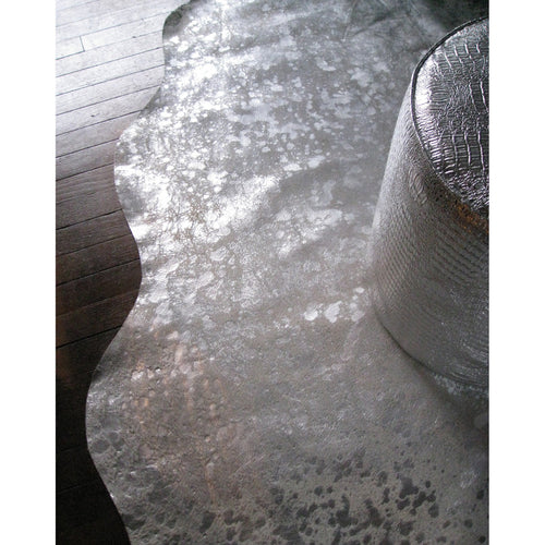 72inches x 84inches Gray and Silver Cowhide - Area Rug