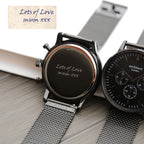 Handwriting Engraving - Men's Architect Motivator Black Face Black