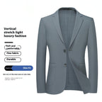 Men's Summer Thin Suit Men's Casual Fashion Business Light Ice Silk