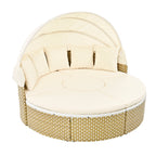 Patio Furniture Round Outdoor Sectional Sofa Set Rattan Daybed