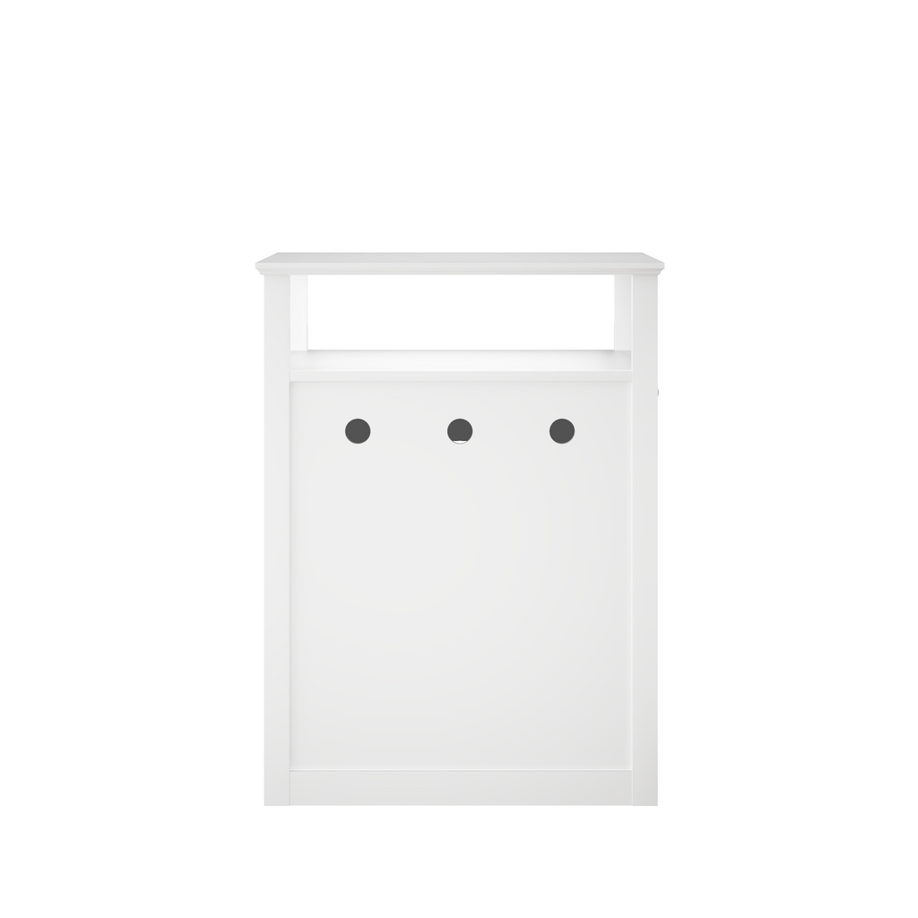 Modern Cat Litter Box Enclosure Furniture – White Wooden Hidden Cat