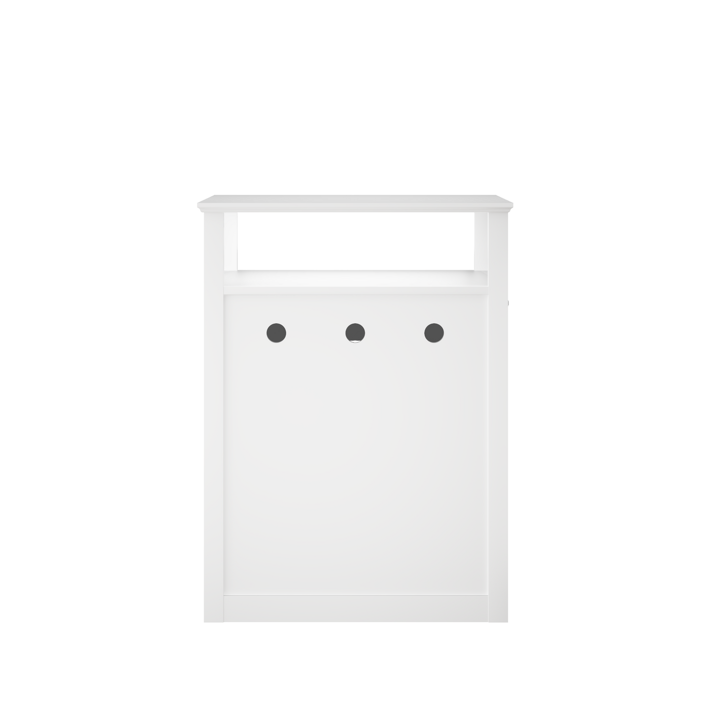 Modern Cat Litter Box Enclosure Furniture – White Wooden Hidden Cat