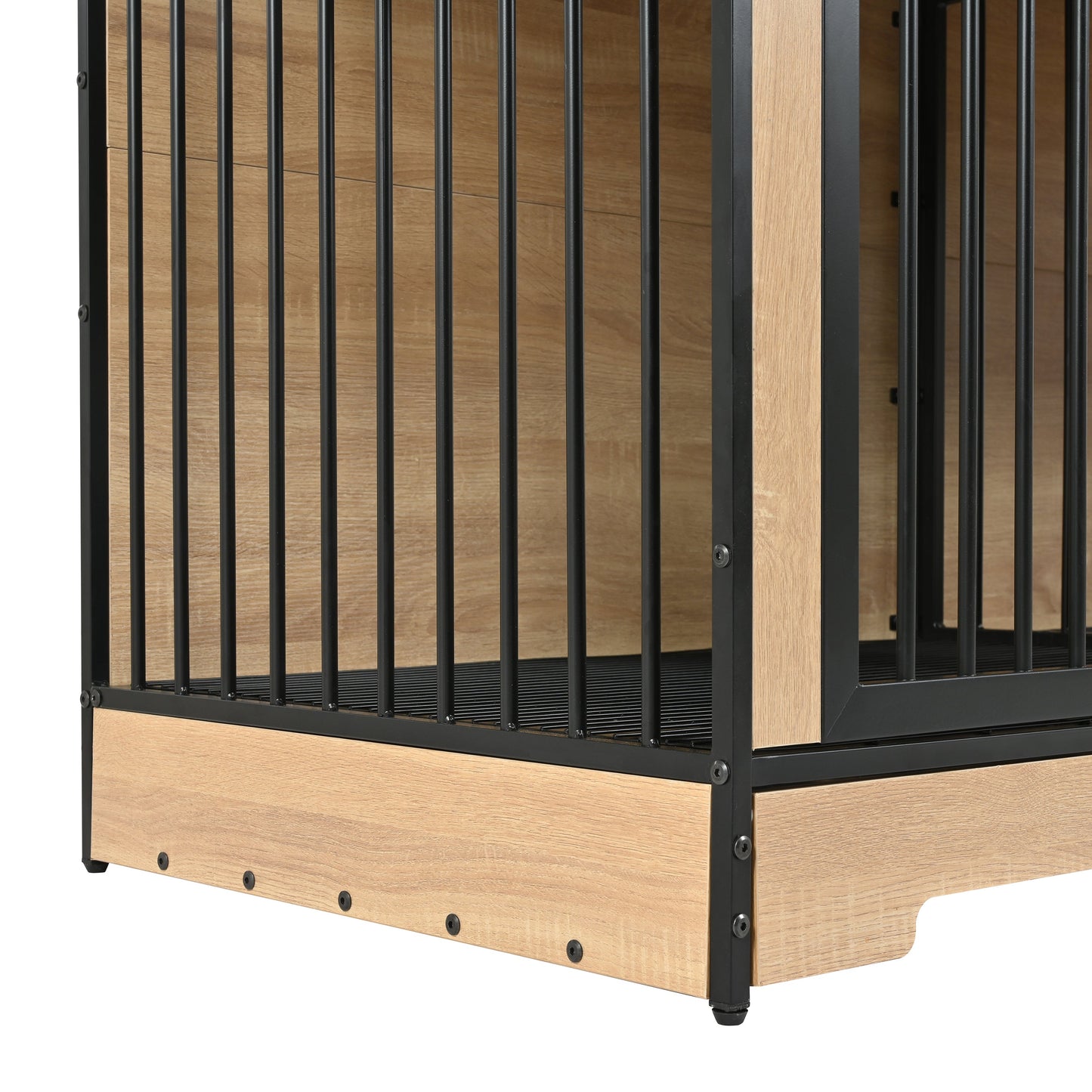 XL Double Dog Crate Furniture – Wooden Dog Kennel with Two