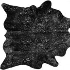 72inches x 84inches Gray and Silver Cowhide - Area Rug