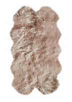 4inches x 6inches  Rose Pink Natural Sheepskin Area Rug