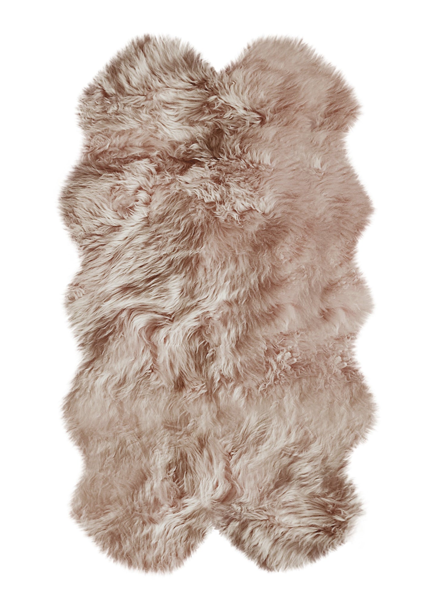 4inches x 6inches  Rose Pink Natural Sheepskin Area Rug