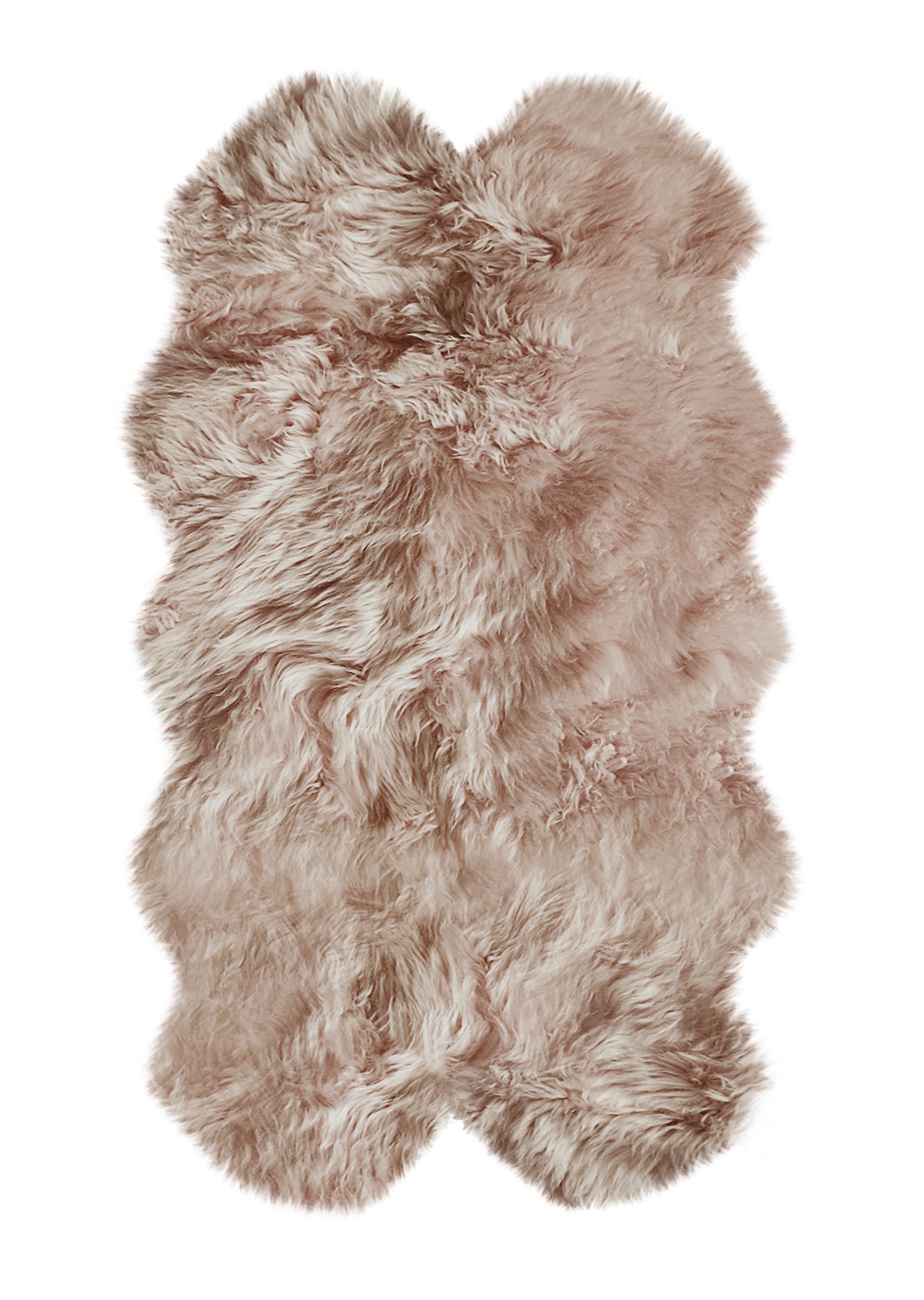 4inches x 6inches  Rose Pink Natural Sheepskin Area Rug