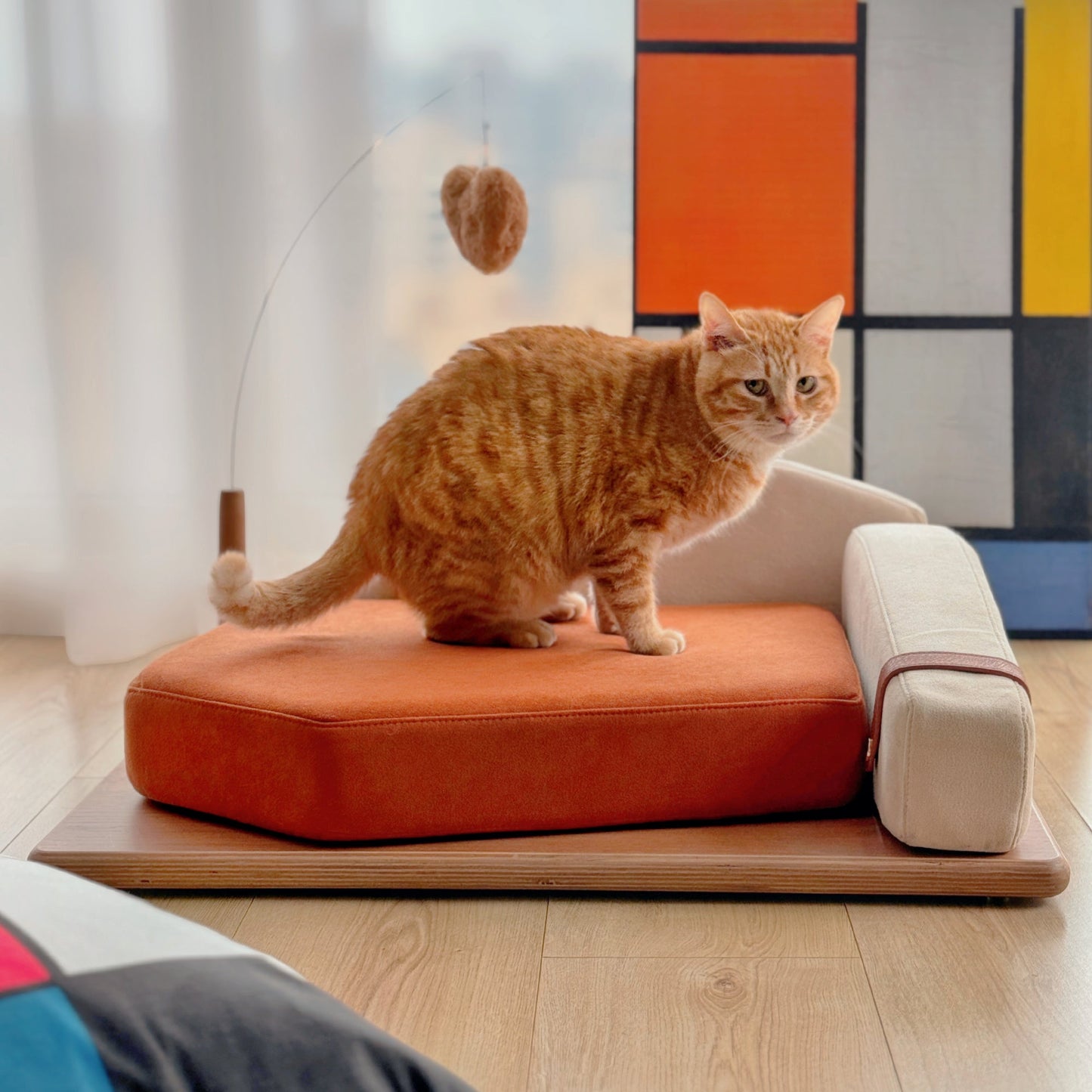 Wooden Pet Bed for Cats & Dogs – Oak Veneer Modern Furniture-Grade