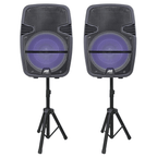 Naxa Dual 15" Bluetooth TWS Party Speakers - Refurbished