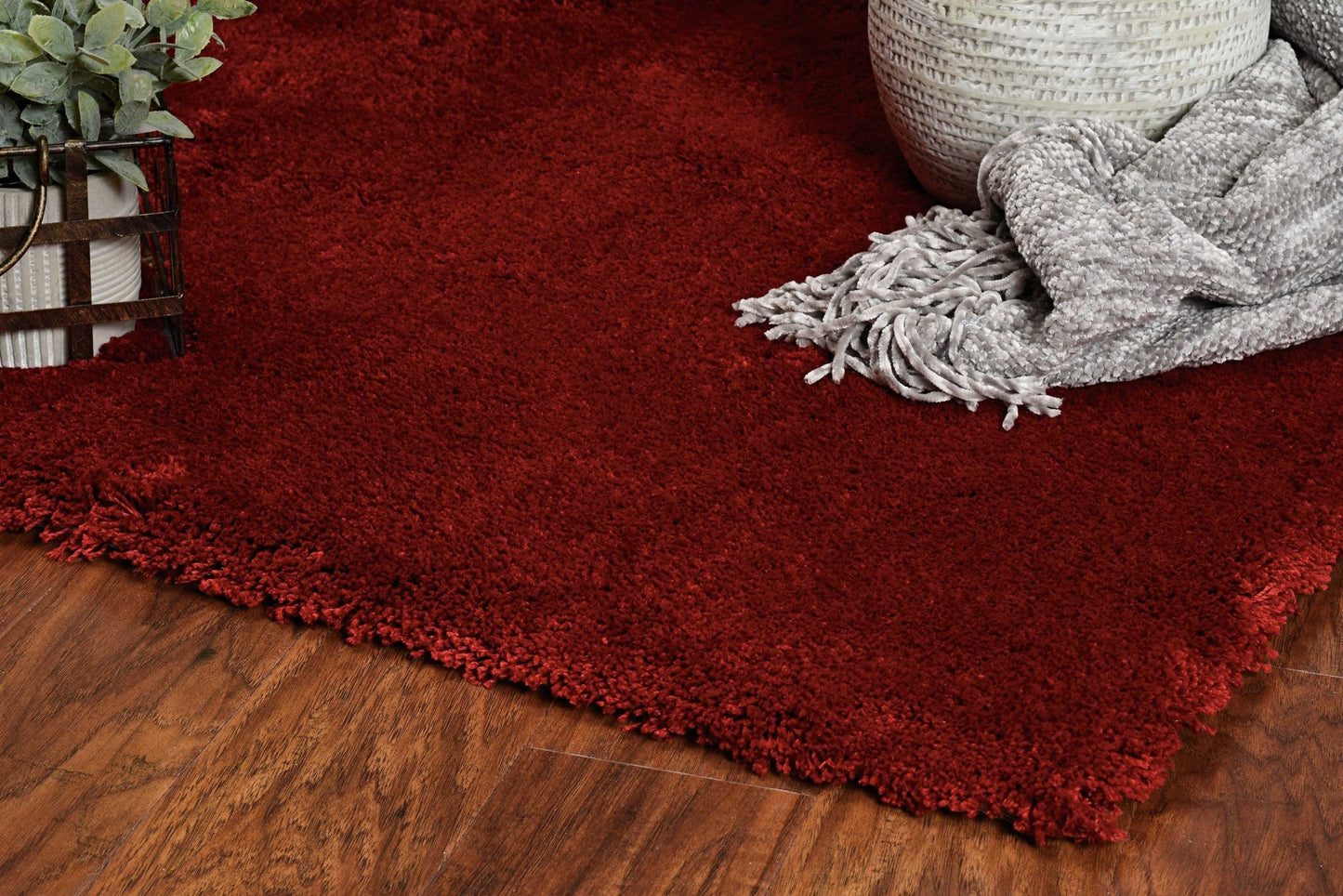 8inches x 10inches Polyester Red Area Rug