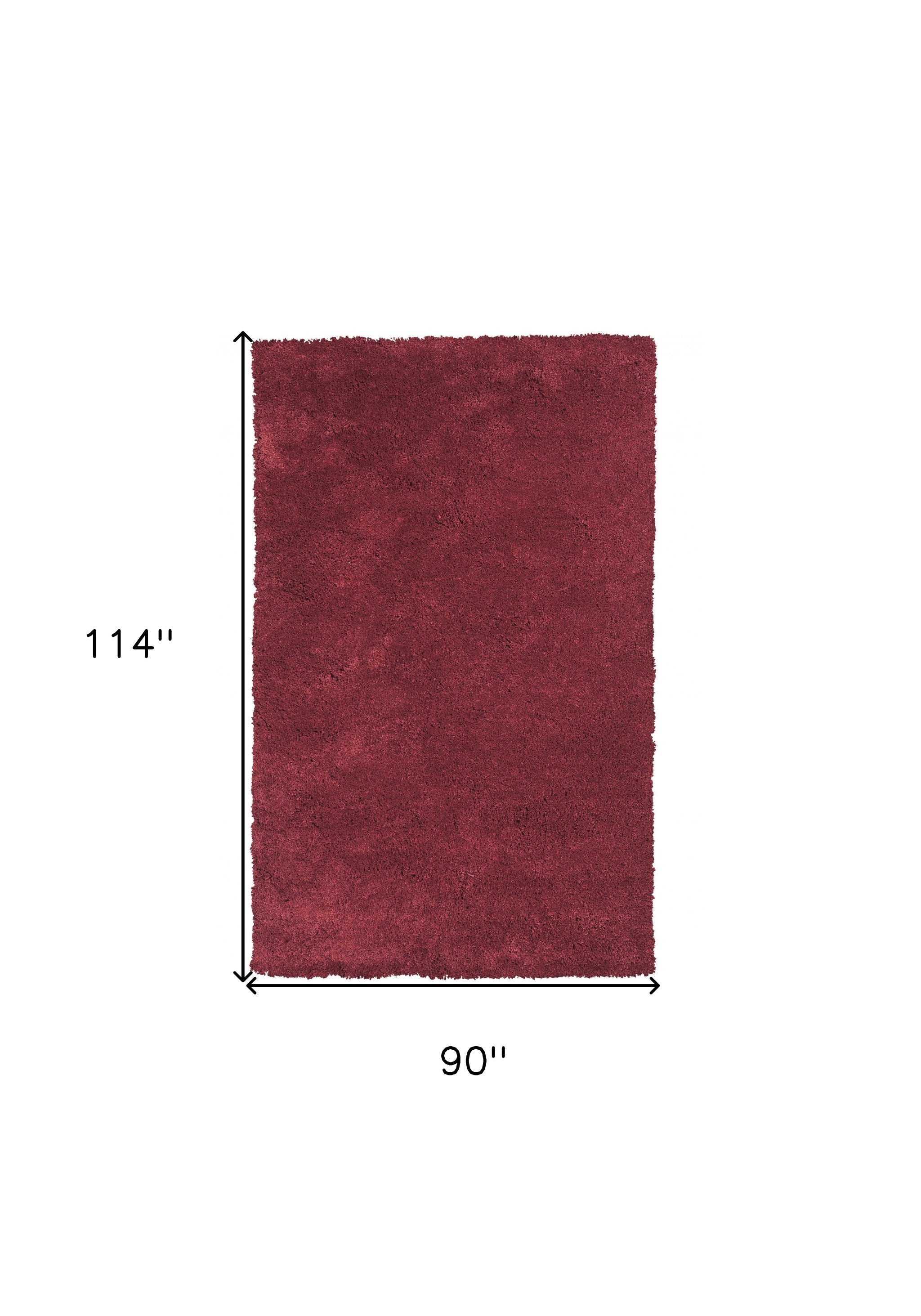 8inches x 10inches Polyester Red Area Rug