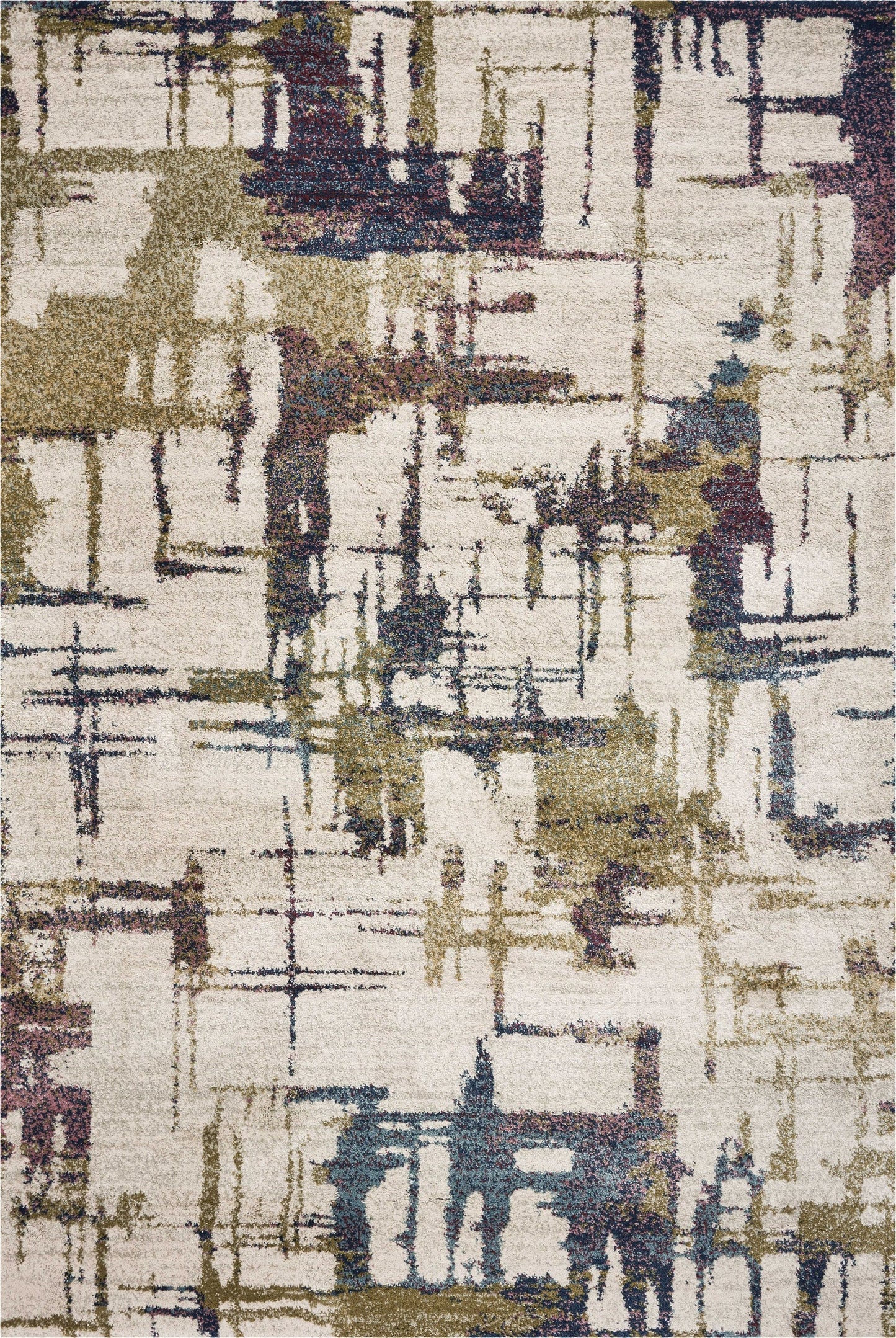 7' x 9'  Polypropylene Ivory  Area Rug