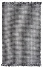 8inchesx10inches Grey Hand Woven Houndstooth Indoor Area Rug
