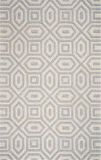 8inches x 10inches 6 Wool Grey Area Rug
