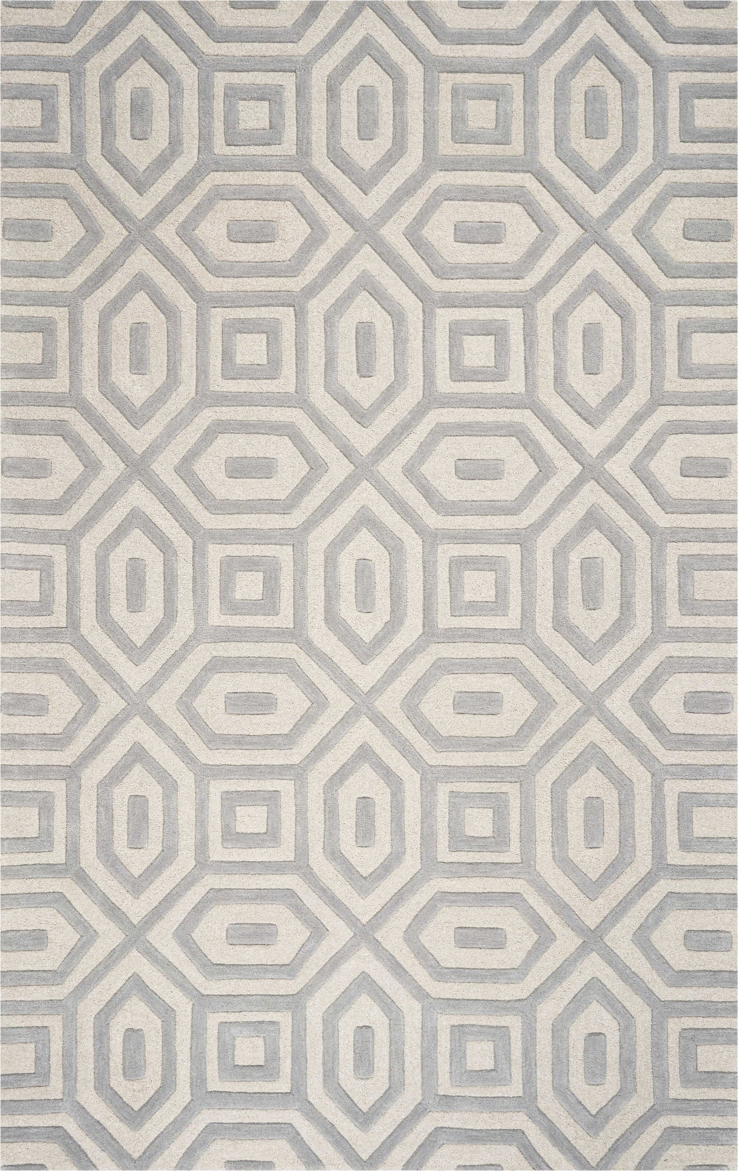 8inches x 10inches 6 Wool Grey Area Rug
