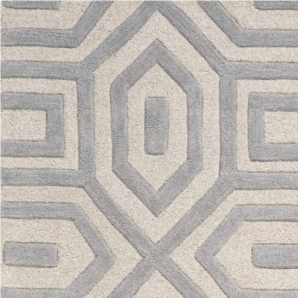 8inches x 10inches 6 Wool Grey Area Rug