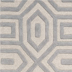 8inches x 10inches 6 Wool Grey Area Rug
