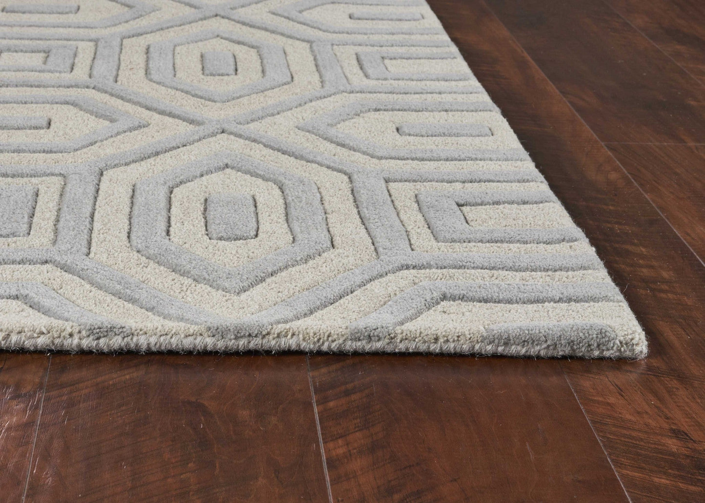 8inches x 10inches 6 Wool Grey Area Rug