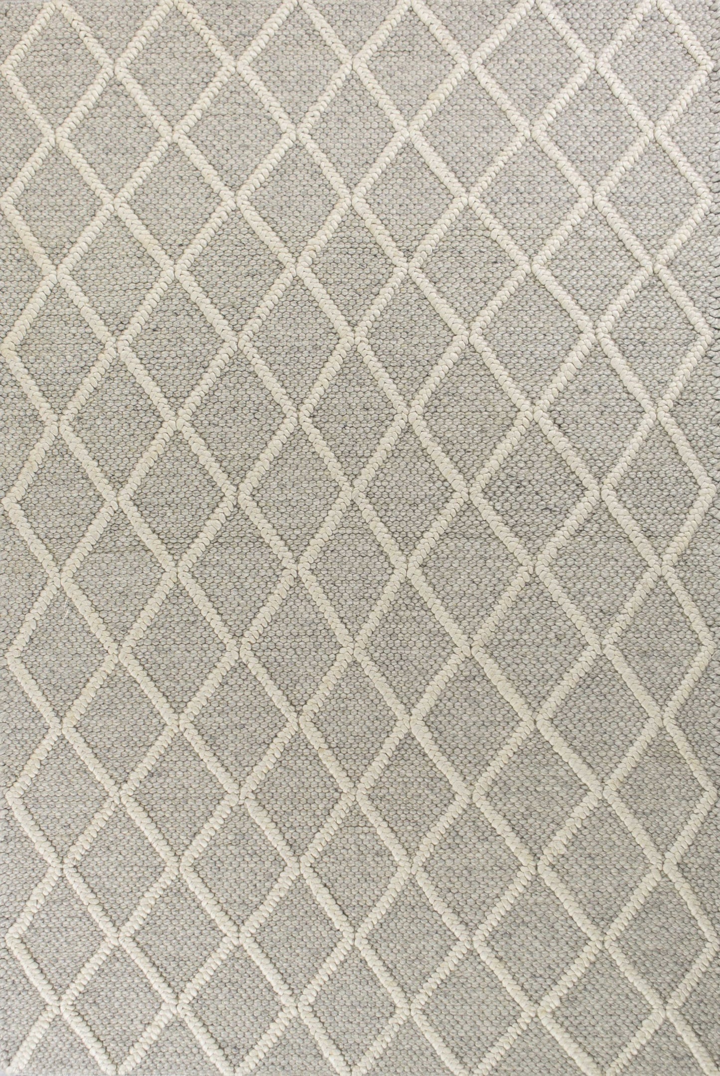 7inches x 9inches  Wool Grey Area Rug